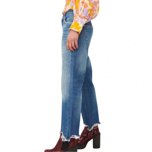 Free People Maggie Mid-Rise Straight-Leg Jeans - Picture 4 of 5